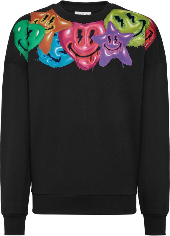 Philipp Plein, Heren, Sweatshirts & Hoodies, Zwart, Maat: XS Katoen,