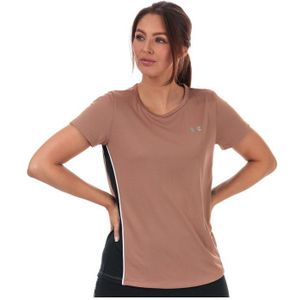 Women's Under Armour Tech Colour Block T-Shirt In Brown - Maat 34