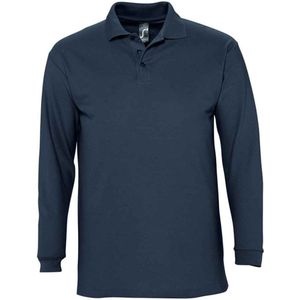 SOLS Volwassen uniseks Winter II poloshirt met lange mouwen (Marine)