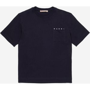 Kinderen Pocket T-Shirt in Marineblauw