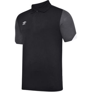 Umbro Heren Total Training Poloshirt (Zwart/Wit/Carbon)