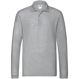 Fruit of the Loom Heren Premium Pique Poloshirt met lange mouwen (Atletische Heide)