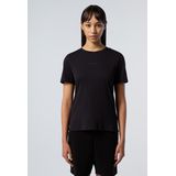 North Sails - T-shirt - Zwart - Katoen - Brede Hals - Korte Mouwen