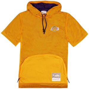 Mitchell & Ness - Heren T-shirt - Geel - Korte Mouw - Hooded