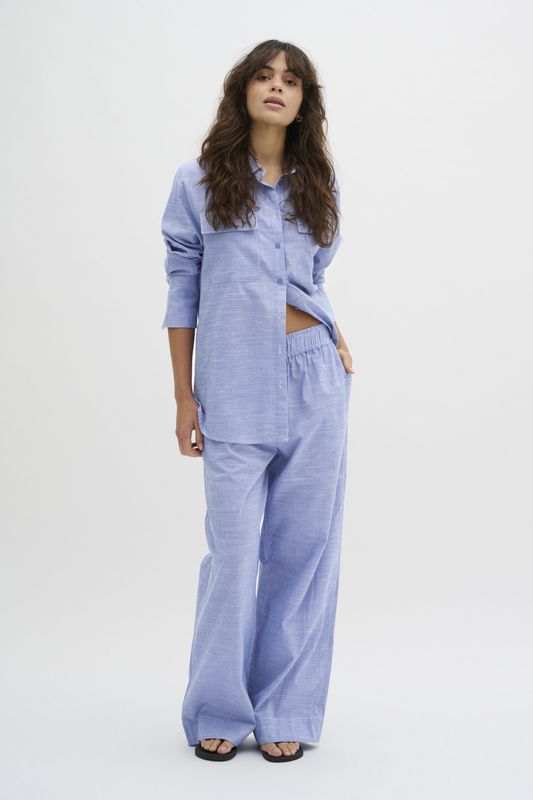 My Essential Wardrobe - Skye MW Wide Pant - Blauw - Broek