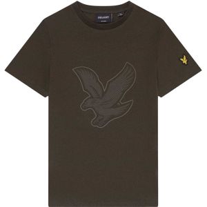 Lyle & Scott Kinder/Kids Adelaar Merk Mouw T-shirt (Olijf)