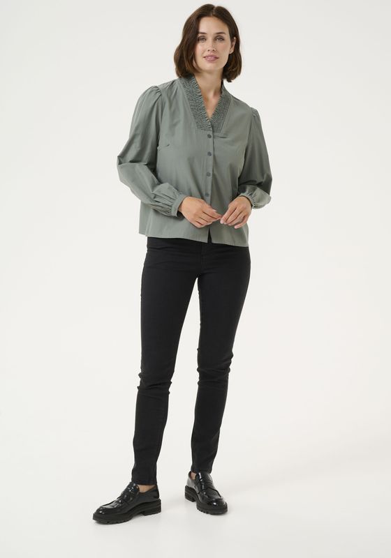 Blouse met lange mouwen Regular fit Balsam Green