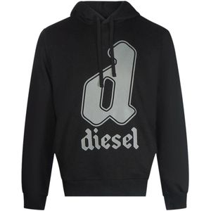 Diesel Heren Bold Hoodie (Zwart)