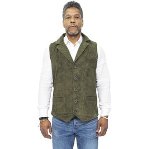 Heren klassiek glad geit suède leren vest-Exeter
