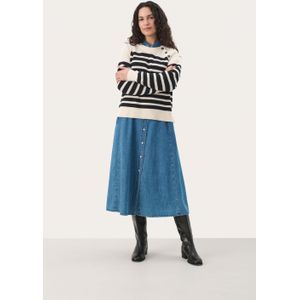 Sweater - Gestreept - Katoen - Lange Mouw - Normale Pasvorm