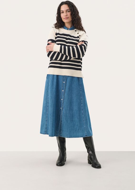 Part Two - Navy Stripe Rockets PW PU Jack - Veelkleurig - Dames - Vest