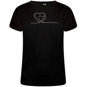 Dare 2B Dames/dames Kristallize Hart T-shirt (Zwart) - Maat 40