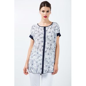 Conquista Fashion - Top - Bloemmotief - Korte Mouwen - Duurzame Stretch Jersey