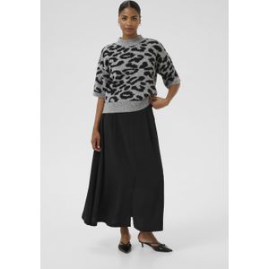 Kaffe - Leopard Print Pullover Sweater - Grijs - Dames