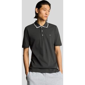 Lyle & Scott Superfine katoenen poloshirt met punt - grijs
