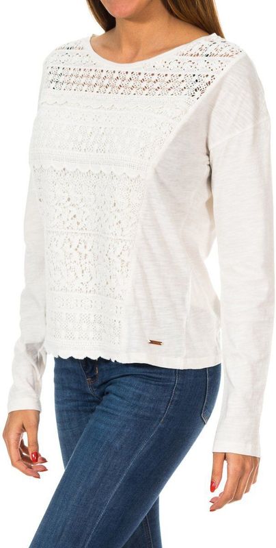 Damestrui - Wit - G60002ON Colorado Fringe Lace Tee