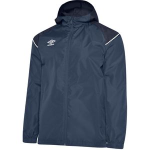 Umbro Waterdichte jas met capuchon voor kinderen (Marine/Peacoat/Briljant Wit)