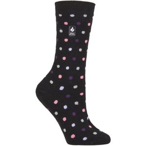 Heat Holders Dames Ultra Lite thermo geklede sokken - Zwart / Paars (Nicosia)