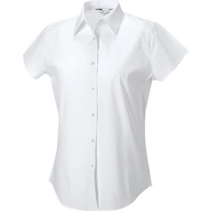 Russell Collectie Dames/Handdoek Damesmuts Easy Care Gevoelig Overhemd (Wit) - Maat 2XL