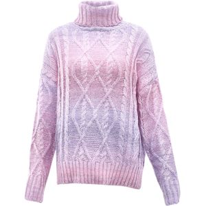 Mymo - Trui met Coltrui - Paars - Pullover