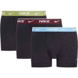 Nike Heren Boxershort (Pakket van 3) (Zwart/Blauw/Maraan/Groen)