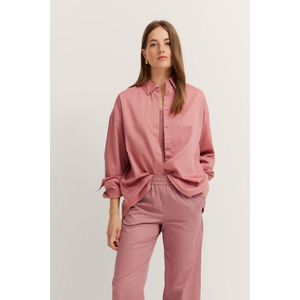 Bugatti - Overhemdblouse - 730-roze - Katoen-satijn - Lange Mouwen