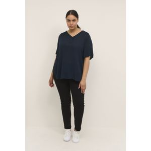 Blouse met korte mouwen Regular fit Midnight Marine dark blue