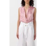 Zijden V-hals Mouwloze Blouse