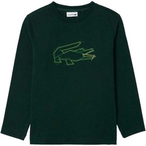 Lacoste Kinder/Kinder T-shirt met krokodillenprint in zwaar katoen (Groen)