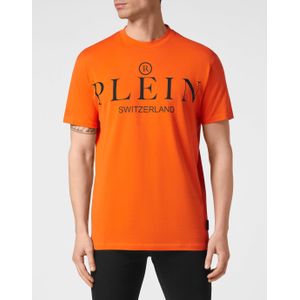 Philipp Plein - T-shirt - Wit - Round Neck Iconic Plein - Katoen