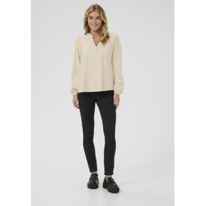 Blouse met lange mouwen Regular fit cream