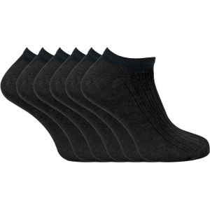 Ademende enkelsokken van 100% katoen voor heren - Zwart