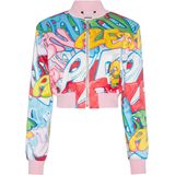 Philipp Plein - Satijnen Cropped Bomber - Veelkleurig - Dames