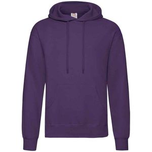 Fruit of the Loom Volwassenen Unisex klassiek sweatshirt met capuchon (Paars)