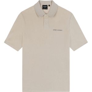 Lyle & Scott Heren badstof poloshirt (Crème)
