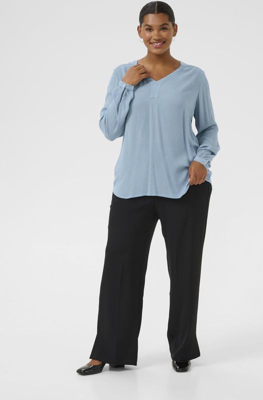 KAFFE CURVE Blouse 'KCAmi'  lichtblauw