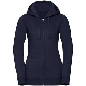 Russell Vrouwen/dames Authentieke Hoodie met rits (Indigo Melange)