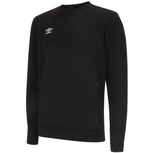 Umbro Heren Pro Stacked Logo Fleece Pullover (Zwart/Wit) - Maat M