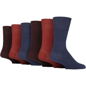 6-Pack Heren Niet-elastische Katoenen Diabetes Sokken met Naadloze Teeltexen