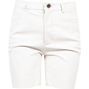 Pinko - Faux Leather Shorts - Wit - Faux Leather - Hoge Taille
