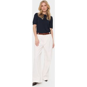 Saint Tropez - Knitwear - Blauw - 3/4 Mouwen - Ronde Hals