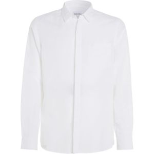 Calvin Klein Heren Katoen Gevoerd Normaal Overhemd (Wit)