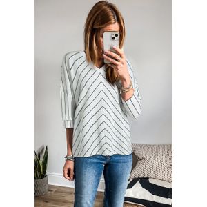 Chevron Streep Pullover Trui