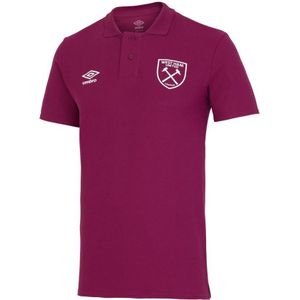 West Ham United FC Heren 22/23 Umbro Polo Shirt (Rode Pruim) - Maat 3XL