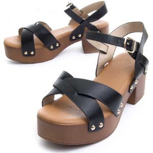 Montevita Heel Sandal Santal In Negro