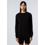North Sails - Sweatshirt - Zwart - Polyester - Sweatshirt met Reliëflogo en Ronde Hals