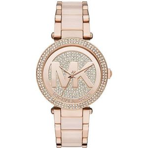 Michael Kors MK6176 Parker Crystal Pave Logo Dial Dames 39mm Horloge