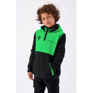 Black Bananas Jr Contrast Fleece Jas, Zwart - Maat 12J / 152cm