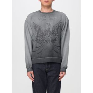 Diesel, Heren, Sweatshirts & Hoodies, Grijs, Maat: 3XL Leer,