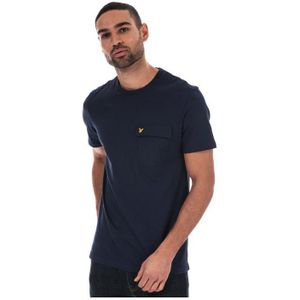 Lyle & Scott T-shirt Met Zakje Voor Heren, Marineblauw - Maat M